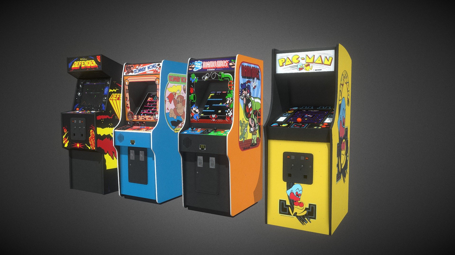 Arcade Machines - Buy Royalty Free 3D model by Guillaume Atif ...