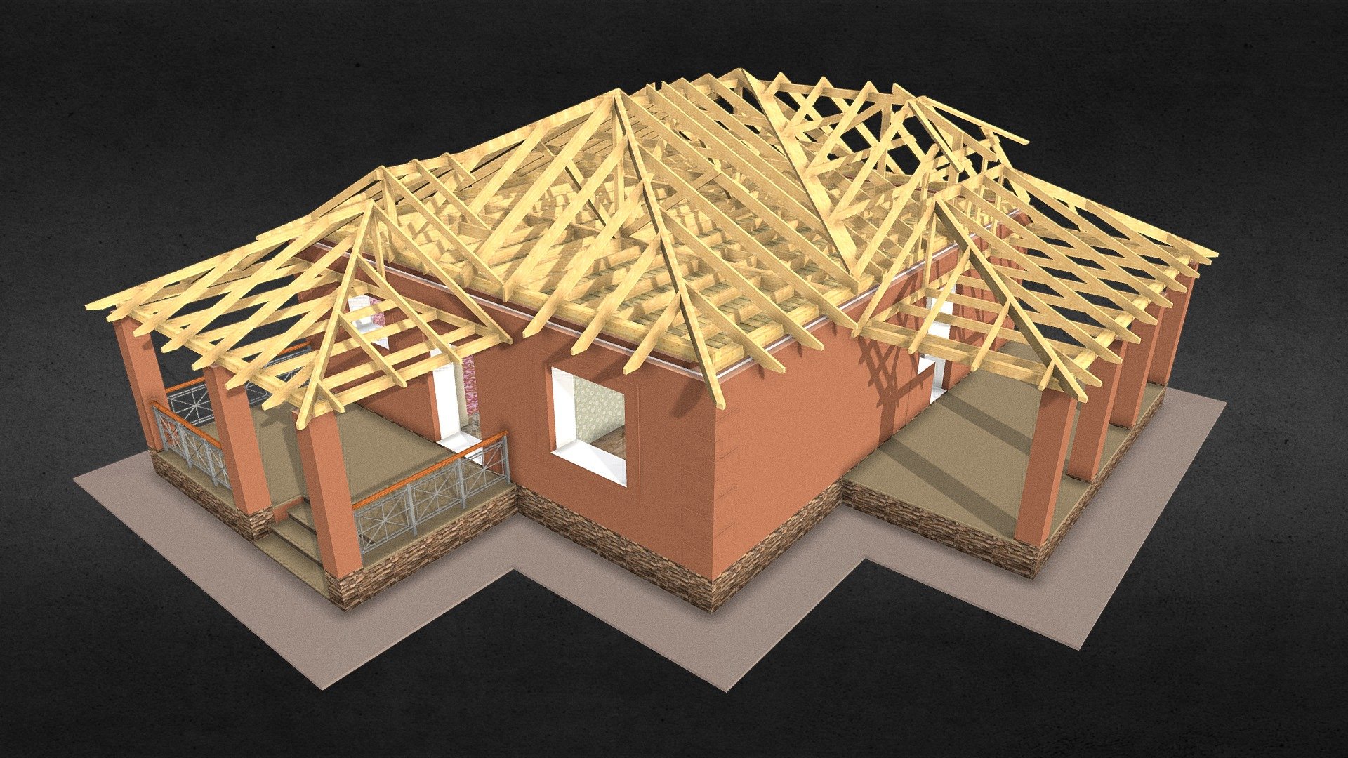 Кровля Раздолье, пер Полевой, 3 - Download Free 3D model by ...