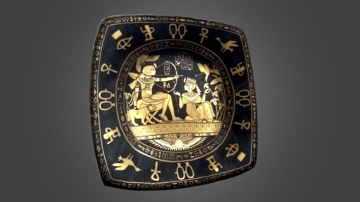 Egyptian Plate Photo Scan 3D Model