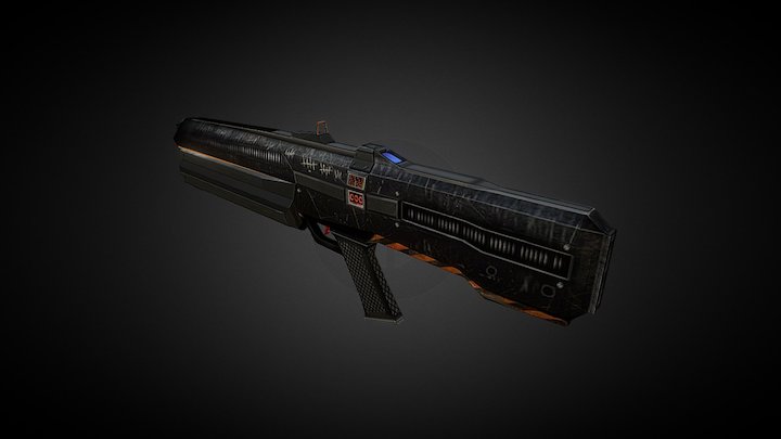 [Sci Fi Horror] Automatic Laser rifle 3D Model
