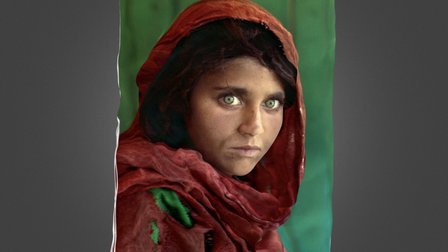 " Afghan girl " low 3D Model