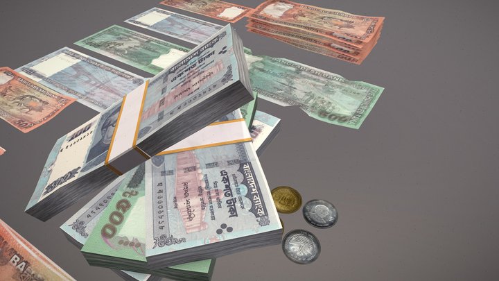Bangladeshi Money coin pack 3D Model