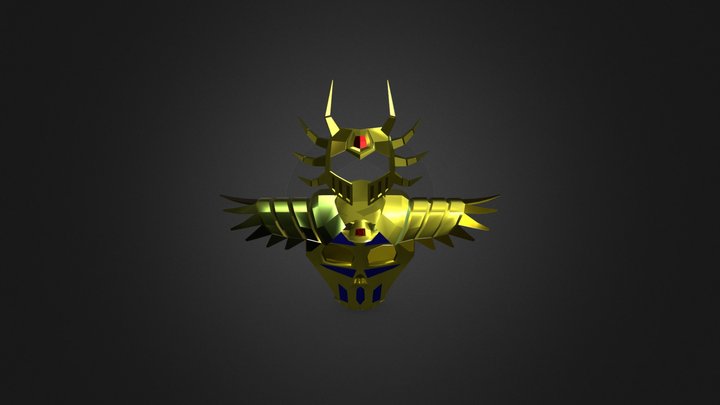 Low poly - Cancer Gold Saint 3D Model