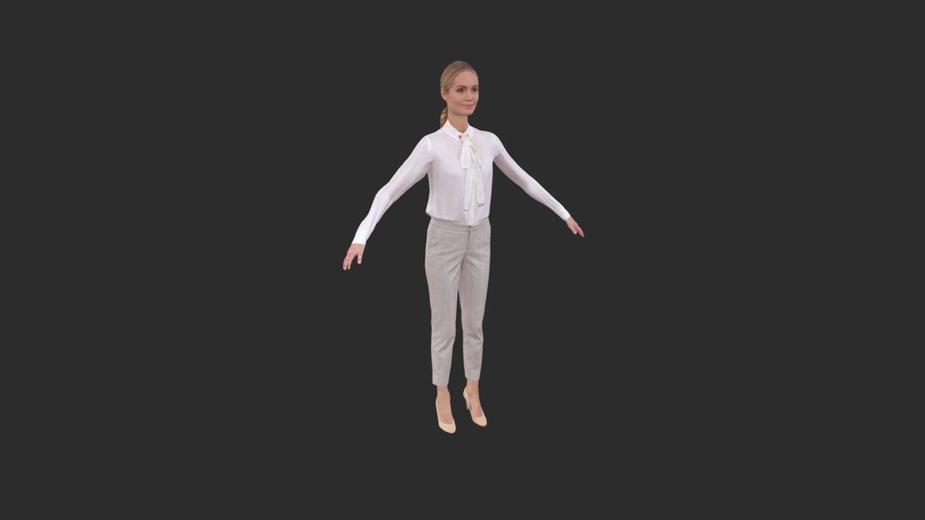 Claudia Rigged 002 - 3D Rigged Business Women