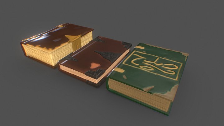 DS - Asset 1 - Books 3D Model