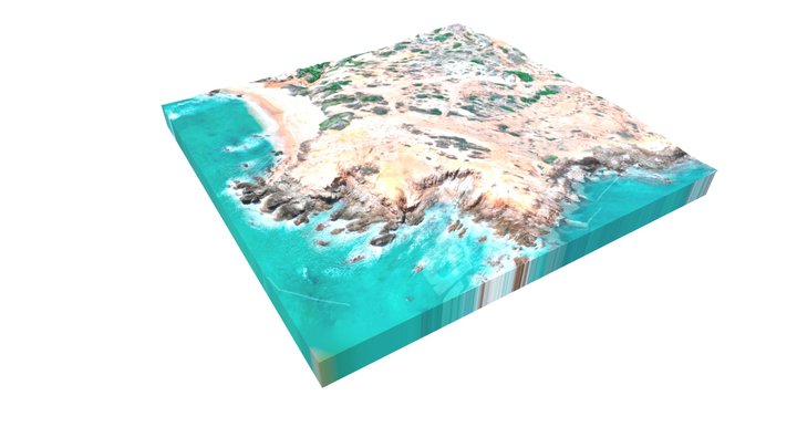 Playa Macanao Fragmento de Impresión 3D Model