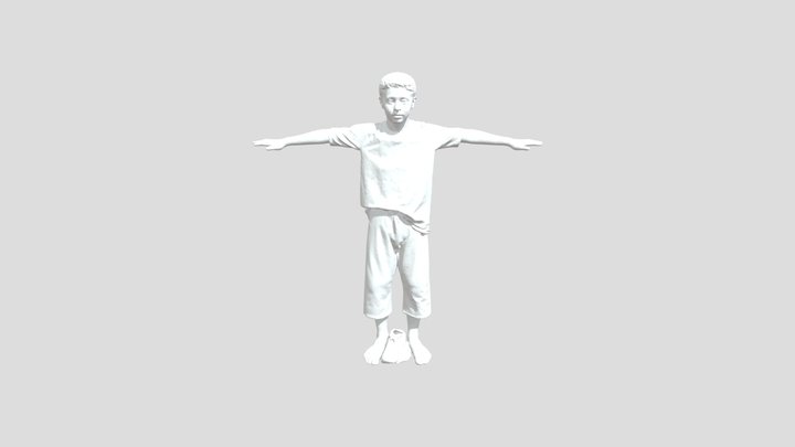 T-Pose in a Messy Room 3D Model