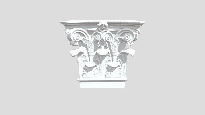 UVA Memorial Gym Northwest Pilaster Capital 3D Model