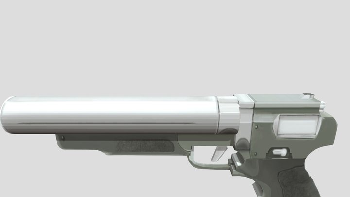 Rocket pistol [Low Poly] 3D Model