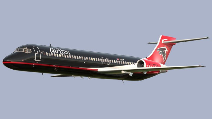 Air Tran Falcons Boeing 717-200 – Free 3D Model STL