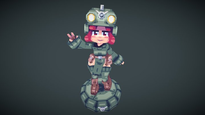 UAZ-2206 / Bukhanka / Bukhanka-chan / Medic-girl 3D Model