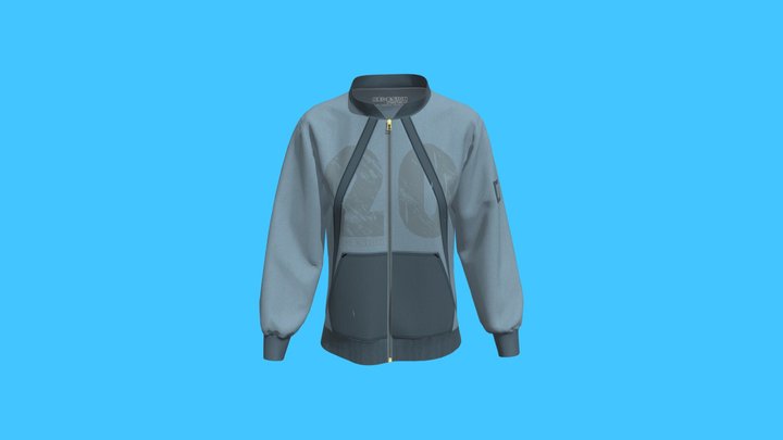 Streetwear Zipper Vest 3D Model
