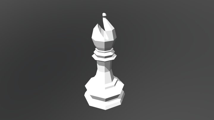 Low Poly Bishop - Chess Set 3D Model