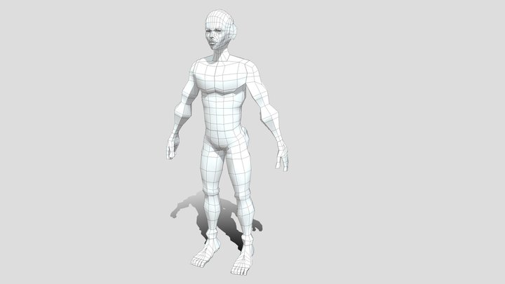 2021 Man Base Mesh 3D Model