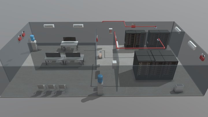 Server Room 3D Model