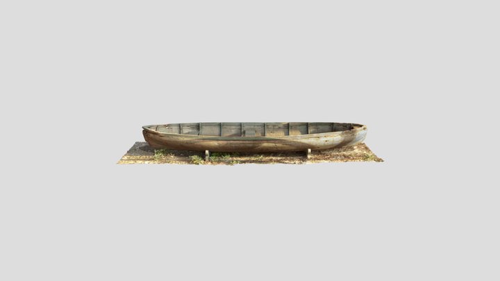 Historical Planked Canoe 3D Model