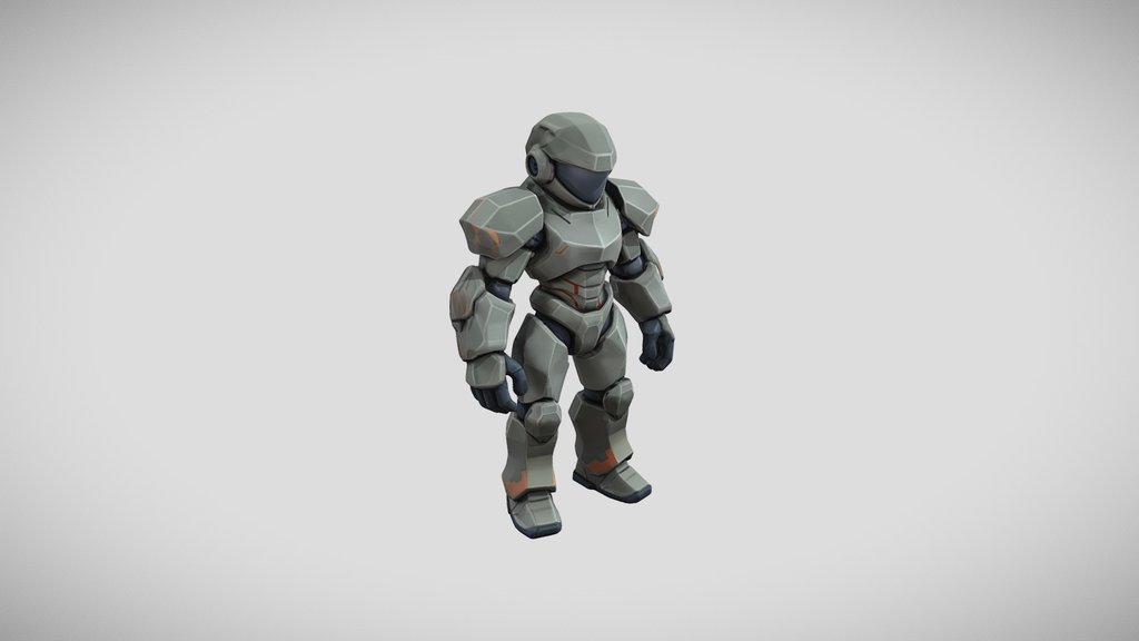 Mech handpainted lowpoly