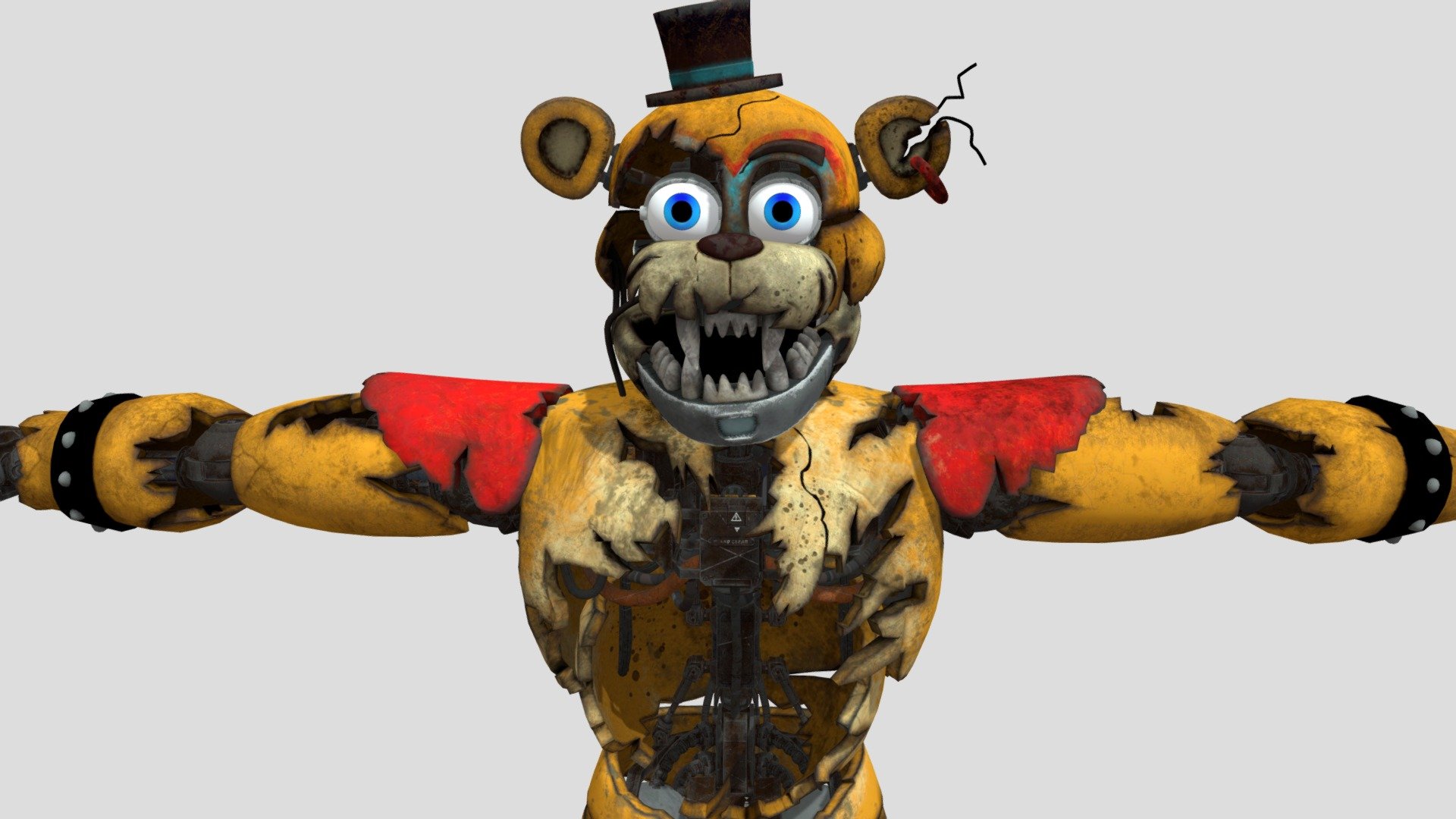 Ruin Freddy/prototype + animations - Download Free 3D model by