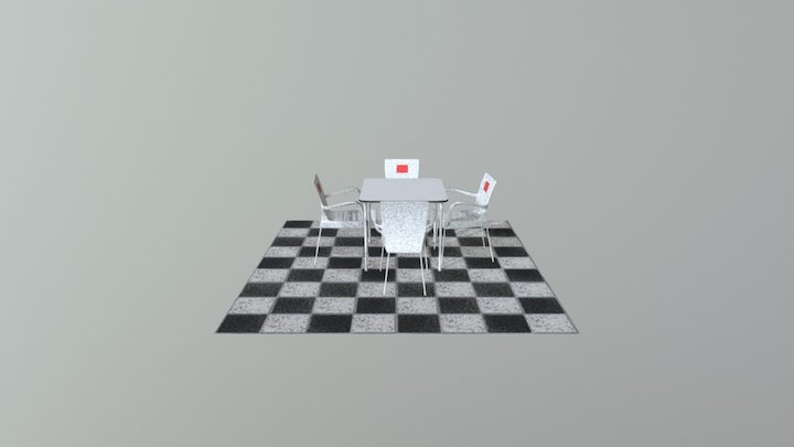 ExterorChairs&table 3D Model