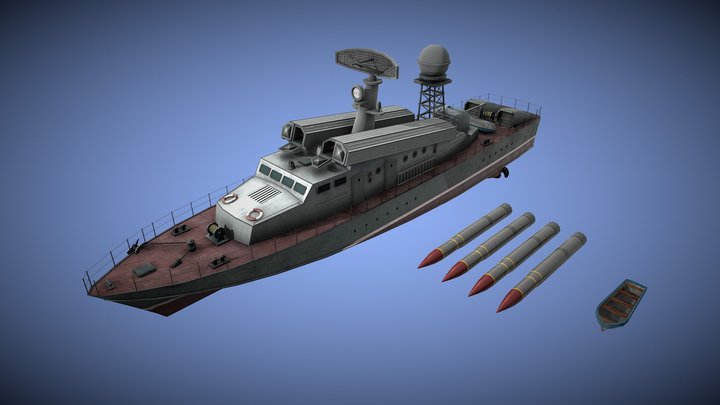 Missile Boat 3D Model