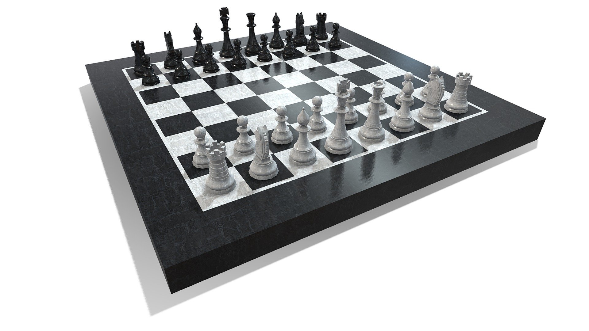 Chess Set : Chess Board & Chess Pieces - Buy Royalty Free 3D model by ...