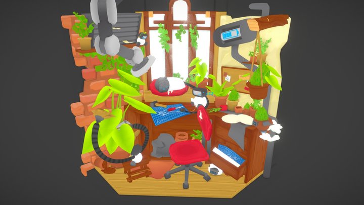 DAE Crib - Solarpunk Botanist 3D Model