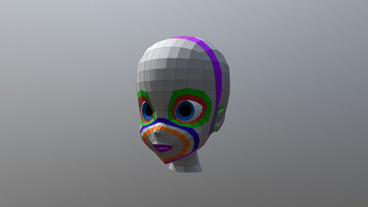 Head_topology 3D Model