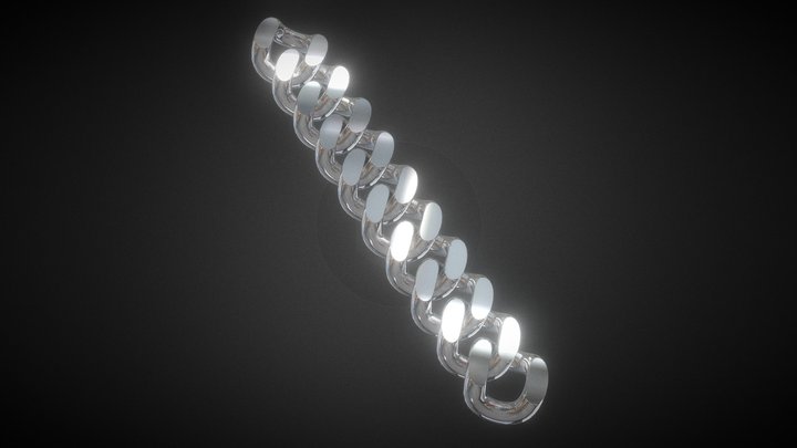 Modular Chain Jewelry Link 3D Model