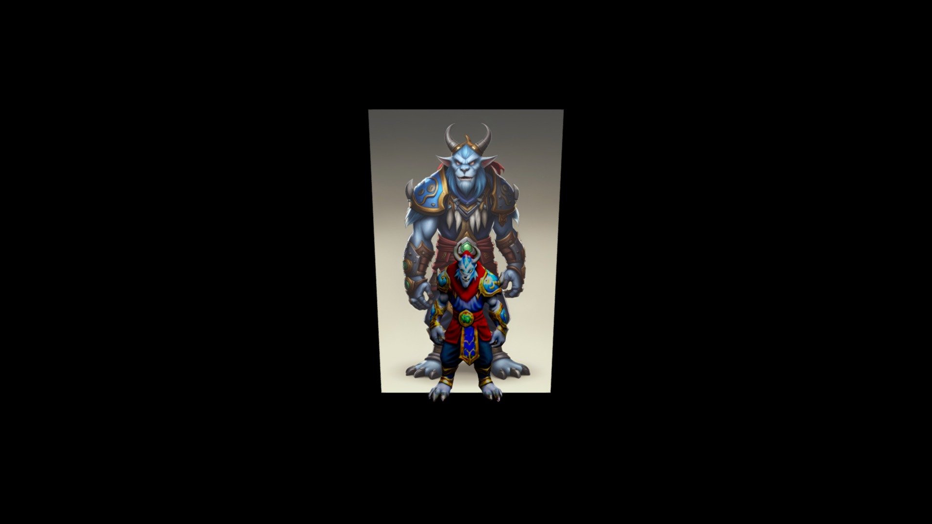 a blue character with horns and armor - Download Free 3D model by ...