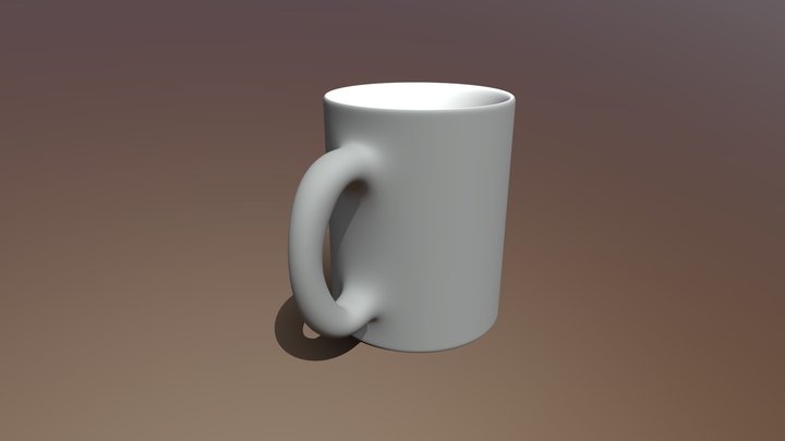Grey mug 3D Model