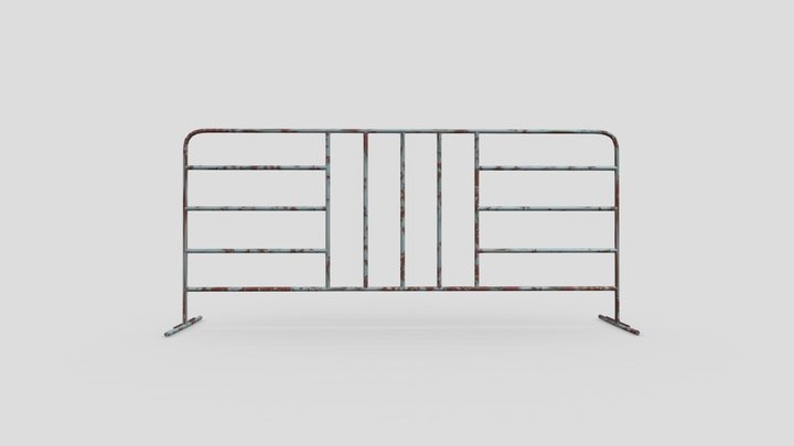Old russian police fence 3D Model