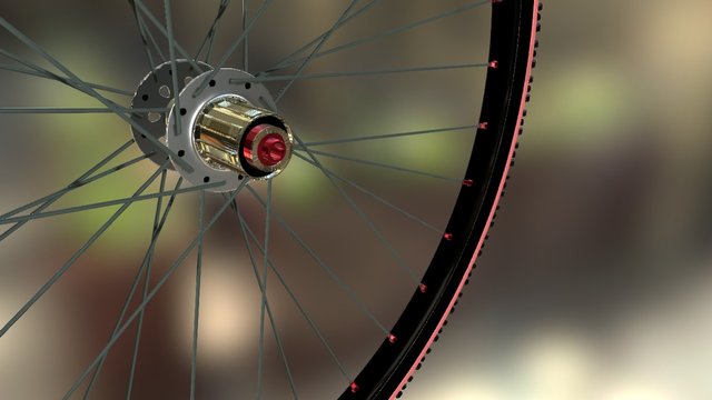 Mountain Bike Wheel 3D Model