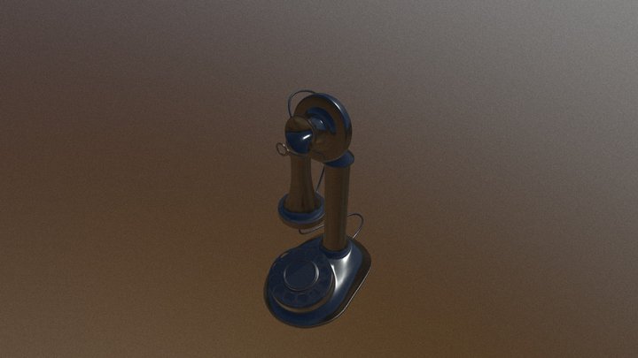 Old Days Telephone 3D Model