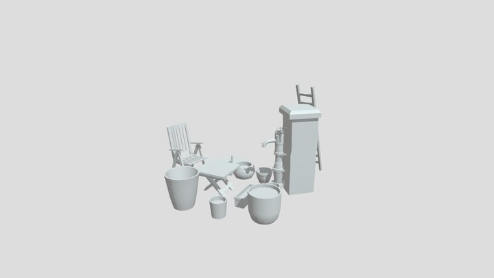 Modeled props 3D Model