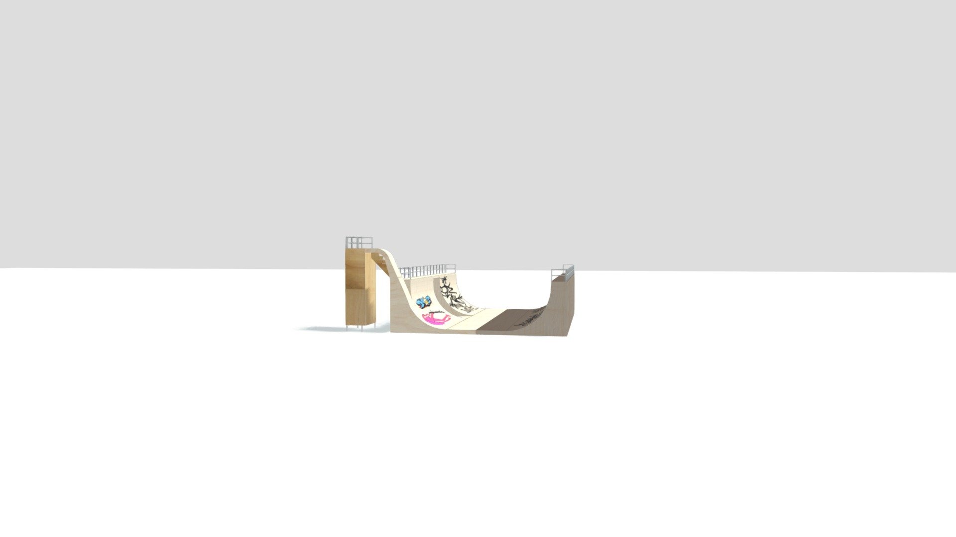 UV Skate HalfPipe Model