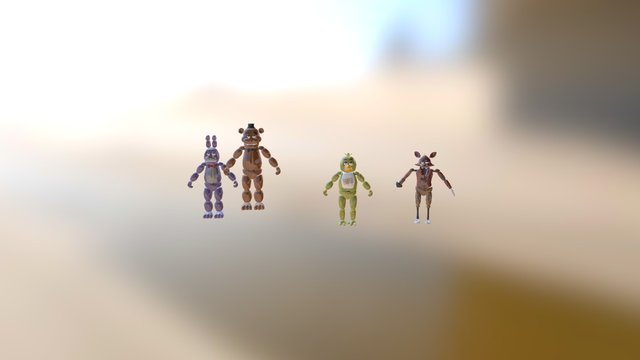 FNAF 1 Animatronics 3D Model