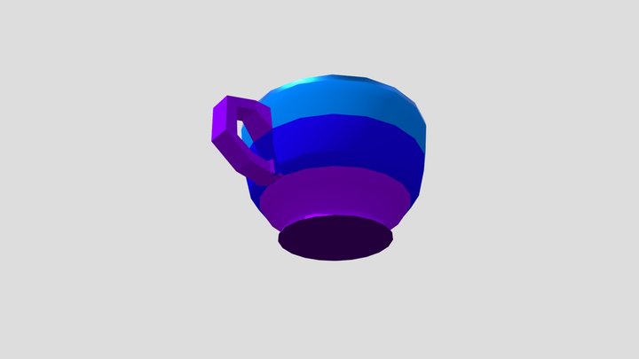 Teacup with colours 3D Model