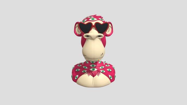 Bored Ape Tron Club #2657 3D Model
