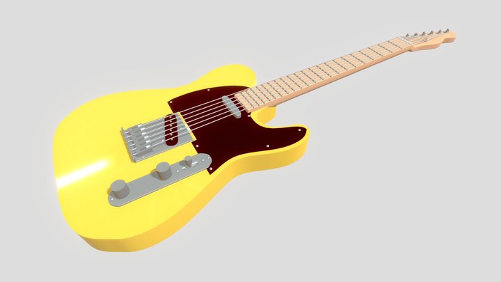3D models of Telecaster guitar 3D Model