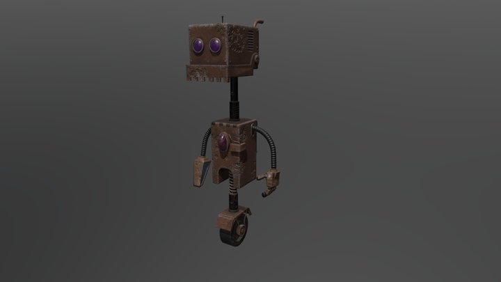Aged War Robot 3D Model