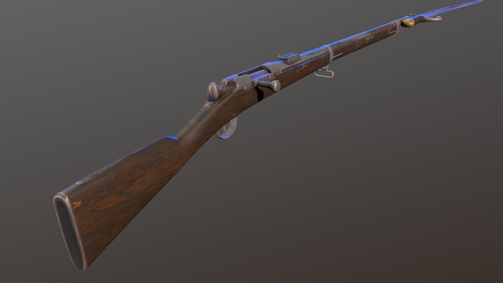 Chassepot Needle-fire Rifle 3D Model