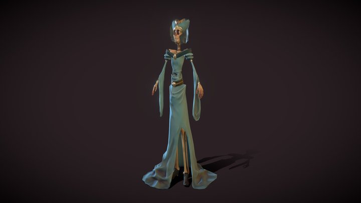 Princess skull A pose 3D Model