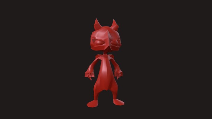 Red Devil Low poly 3D Model