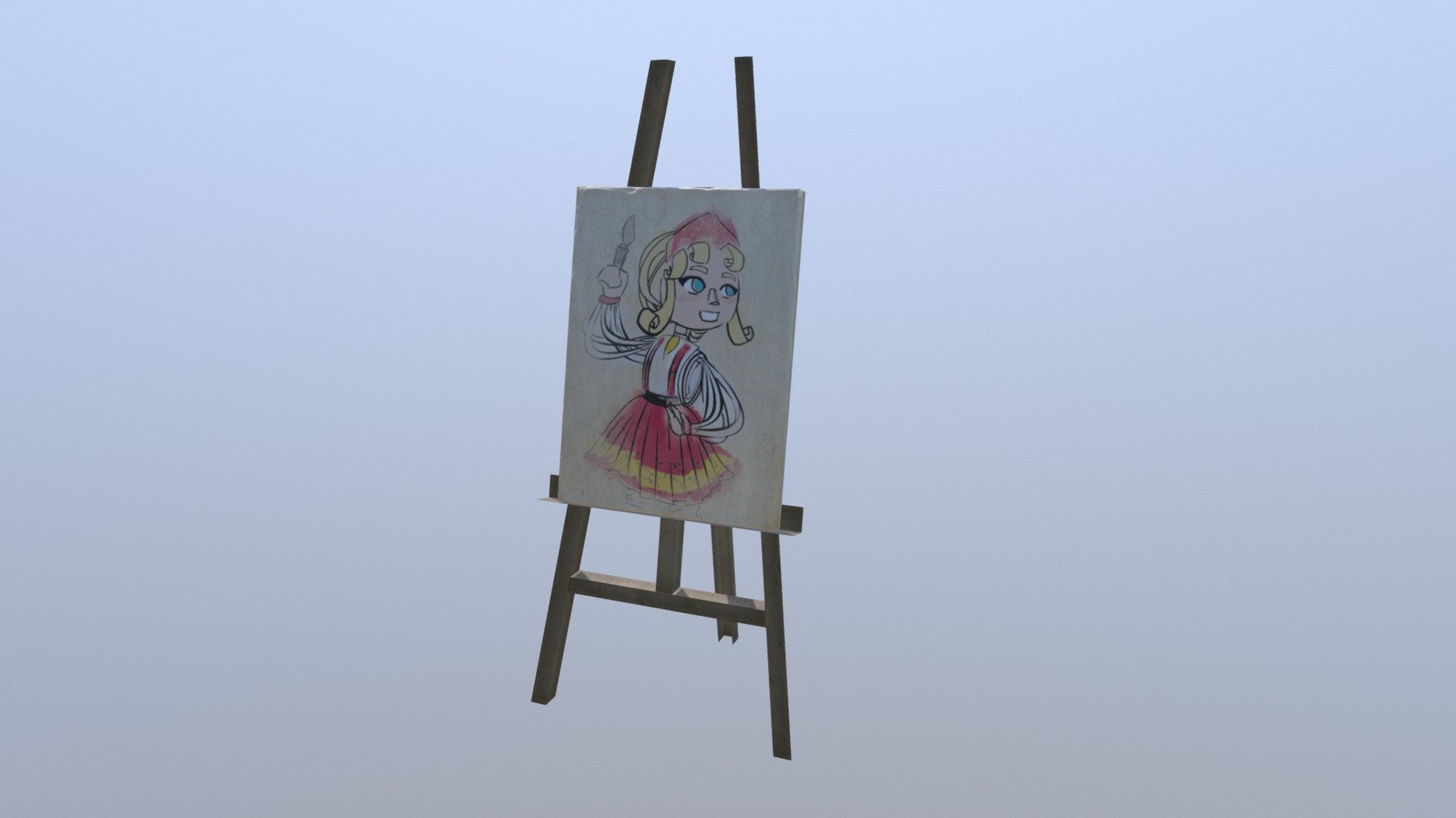 Anya et l'encre magique - Easel & Canvas Models