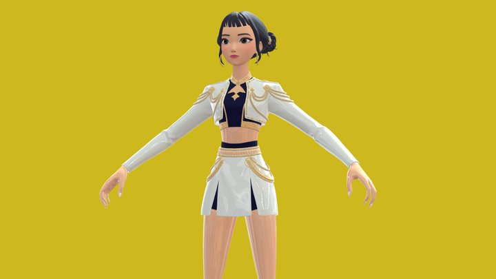 Kpop Demon Hunters × Fortnite - Zoey golden 3D Model