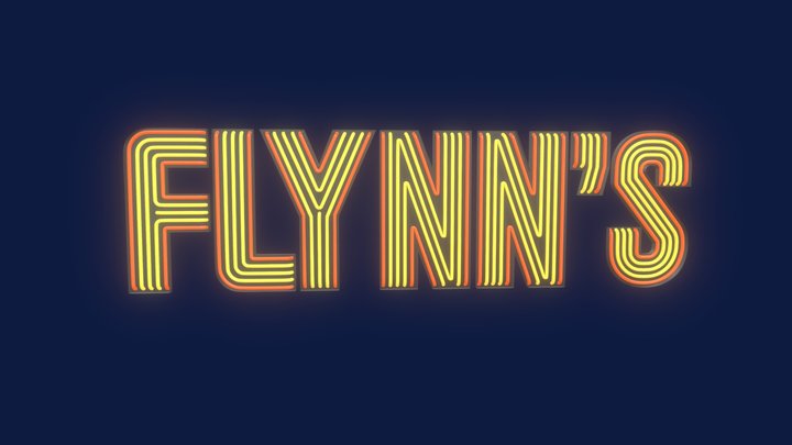 Flynn's Arcade Neon Sign 3D Model