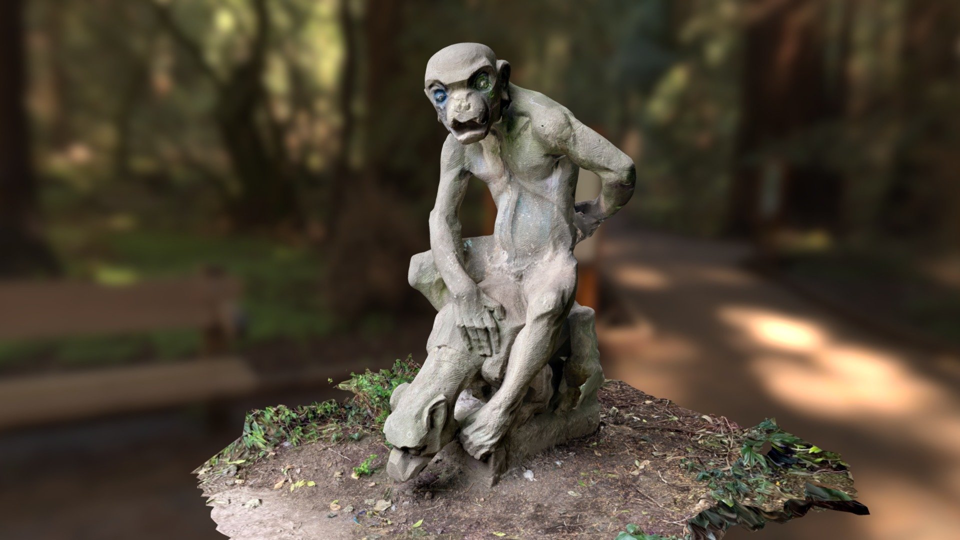 Sculpture - riding monkey