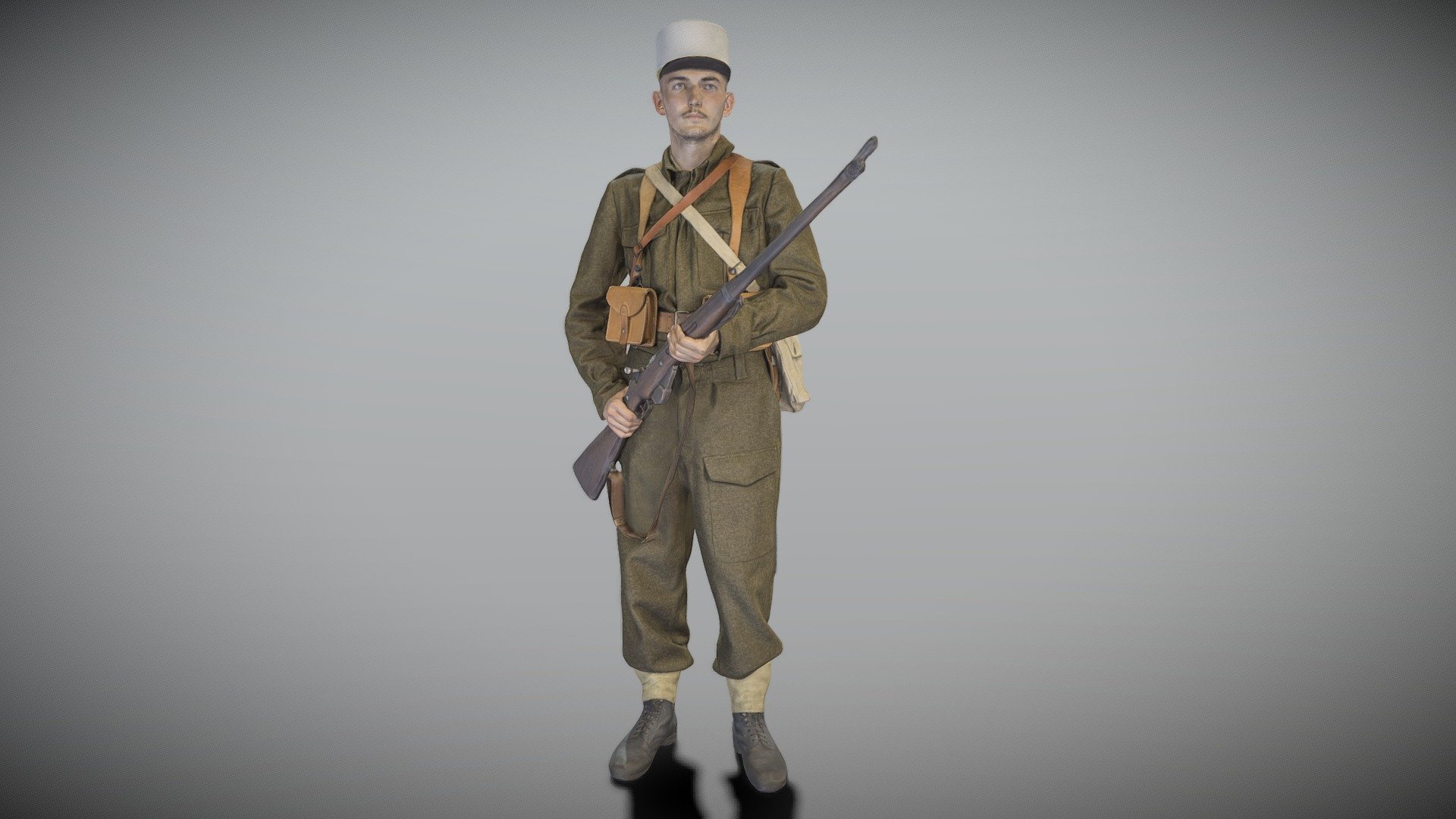 French infantryman with gun 268