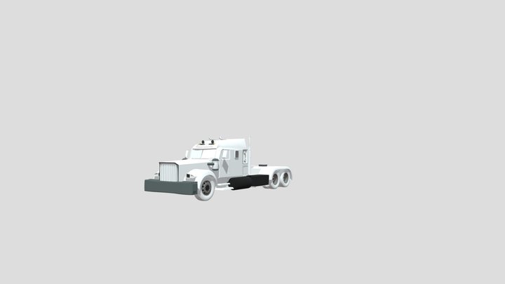 Classic Semi Truck 3D Model