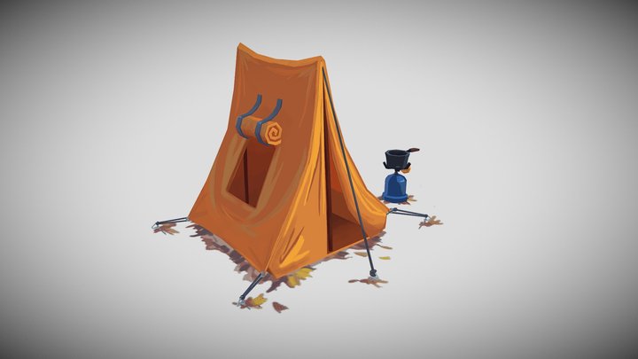 Tent Scene 3D Model